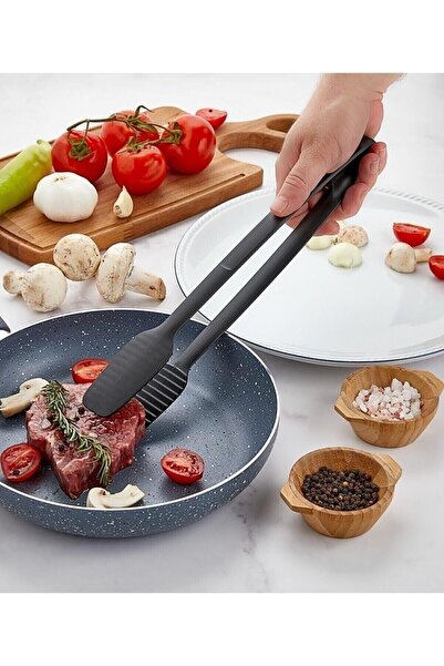 ARVALE 220 Derece Dayanıklı Servis Ve Izgara Maşası Yanmaz Yapışmaz Çizmez Se...