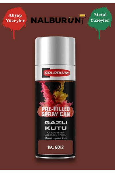 Colorium K7 Ral Renkleri 400 Ml Özel Doldurulmuş Selülozik Parlak Sprey Boya ...