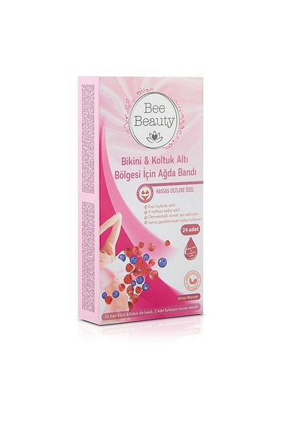 Bee Beauty Bikini Underarm Waxing Tape Stubborn 24 Pcs