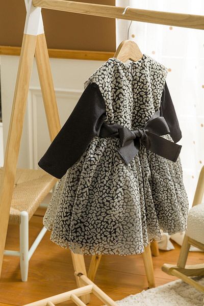 Babydola Patterned Tulle Baby Girl's Evening Dress Holiday Dress 13892