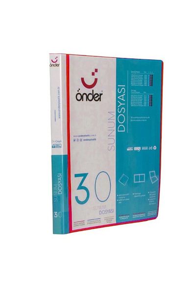 Önder A4 30-Piece Presentation File - Front Pocket