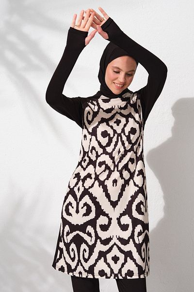 Pierre Cardin Γυναικείο μακρυμάνικο μαγιό Hijab με σχέδιο 231918