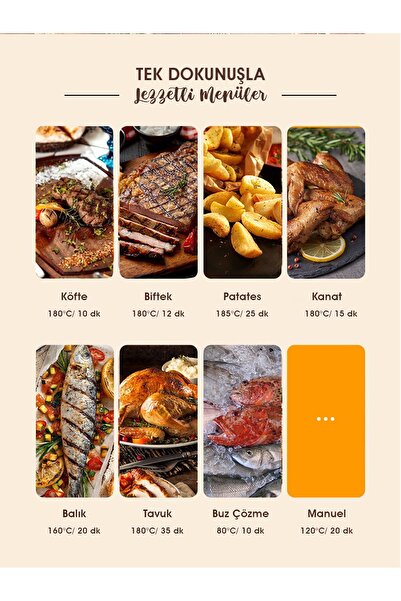 PiranTech Af539t Xl Borcam Hazneli Airfryer 5.5 L Fritöz