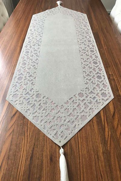 NURHAN HOME COLLECTION مفرش طاولة ملون موديل سلجوقي إكرو