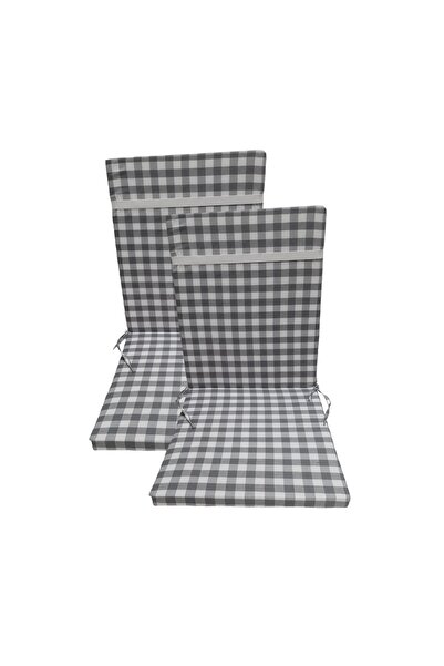 GÜLLÜCE HOME 2'li pötikare*fermuarlı*sünger dolgulu*arkalıklı*sandalye minderi