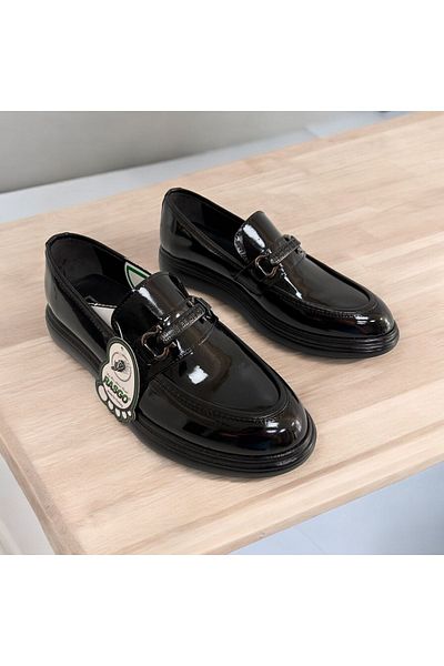 RASGO Men's Wedding and Engagement Shoes - Black Patent Leather Poly Sole