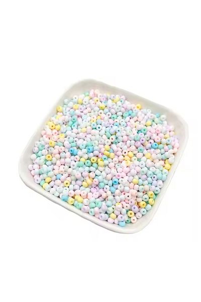 yiğit aksesuar 0/8(3mm) Mixed Sand Beads Pastel Colors 50 Grams