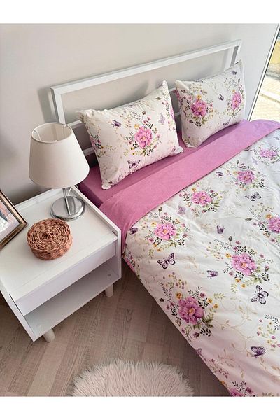 üntaş Single Double Sided Duvet Cover and Pillowcase Set