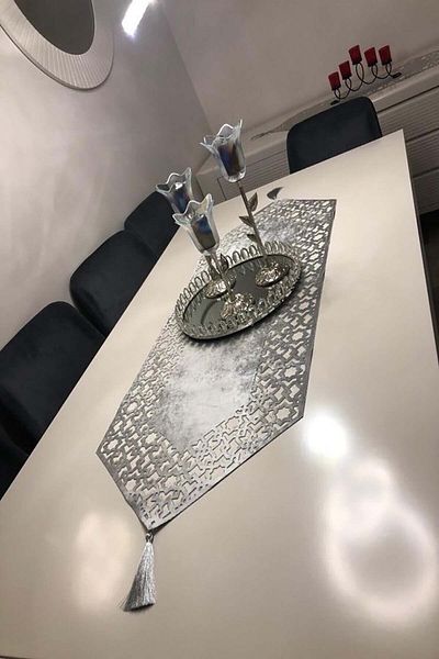 NURHAN HOME COLLECTION Τραπεζομάντιλο Runner Μοντέλο Ασημί χρώματος Seljuk