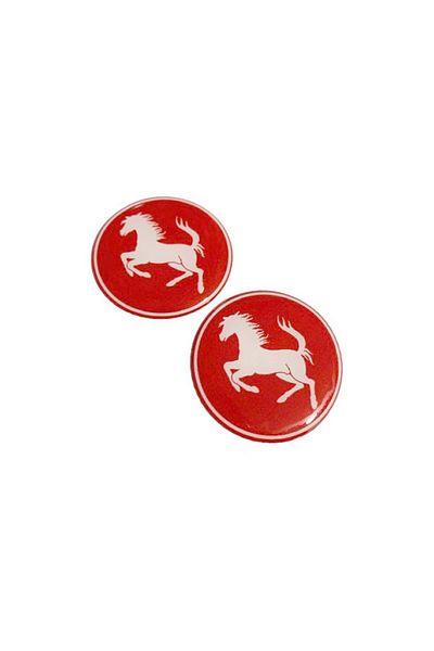 monero Ferrari Red Logo Sticker - 5x5cm, 2 Pieces