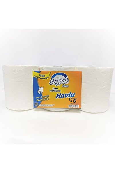 SOYPAK Plus Süper Koparmalı (2,5KG) Mega Rulo Havlu 6'lı