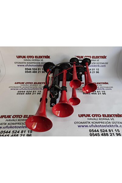 HIDO Hd450c Altı Borulu Ultra Yankılı Havalı Dadan Korna 12 Volt