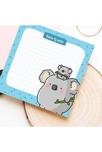 pnkycrco Kawaii Koala ve Yavrusu | Not Kağıdı Bloknot Notepad Memopad