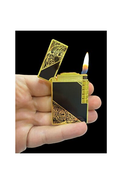 Genç Ticaret Siyah Desenli Yandan Çarklı Metal Gazlı