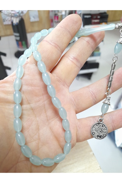 Zaradise Accessories Culoare verde pastel - Rozarii cu ochi de pisica cu ilum...