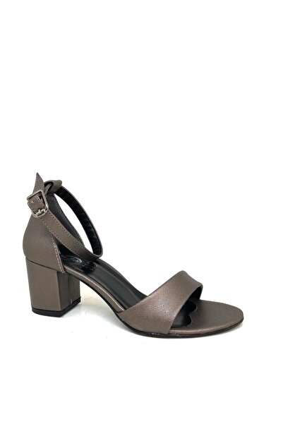 YGTSHOES Kadın Tek Bant Sandalet Taba Süet