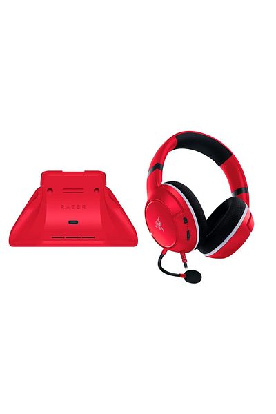 RAZER Essential Duo Bundle for Xbox/Kaira X Wired Headset & Charging Stand Xbox Controller - Red