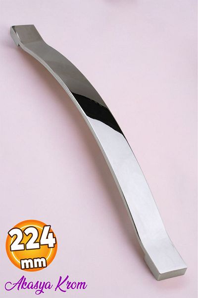 Badem10 Acacia Kitchen Drawer Cabinet Door Handle Chrome Metal Handles (224 mm - 22.4 cm)