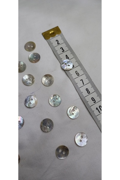 Tuhafiş 12 ميل 16 قطعة من أزرار اللؤلؤ - أزرار القطع لحاء بلح البحر، كل لون م...