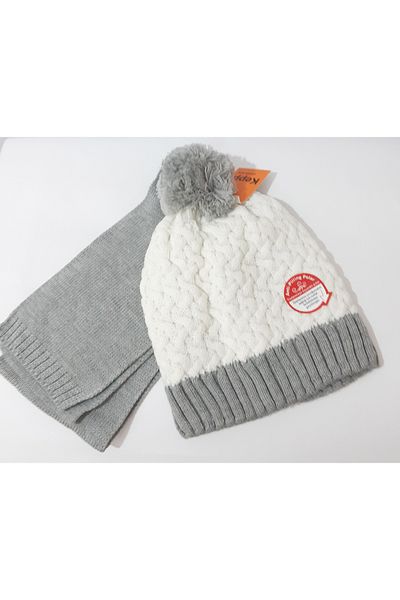 renkli çiçekler Set Beanie Esarfa Copii Set Beanie Esarfa 2 Piese Pentru Fete