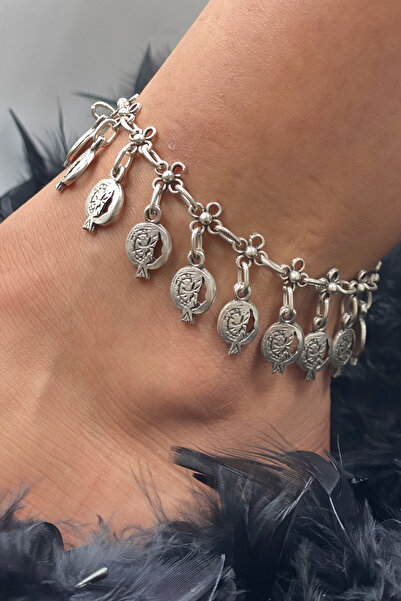 Vesaire Accessories Kuş Motifi Antik Eskitme Gümüş Kaplama Halhal