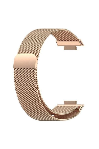 Alstrap حزام حزام مغناطيسي مطرز بشبكة معدنية متوافقة مع ساعة Huawei Watch Fit 2