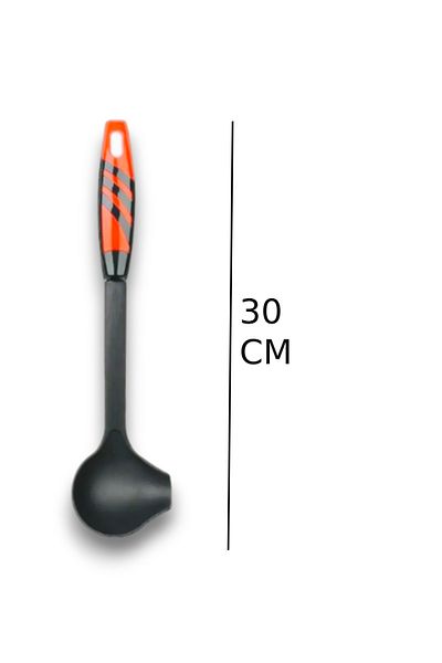 Open Home Concept Red Teflon Service Set - 220 °   Durable Fireproof Non-Stick Sauce Ladle 1 Piece