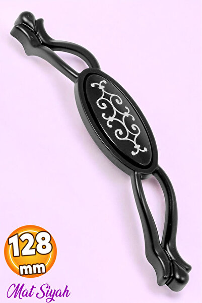 Badem10 Erdem crne metalne ručke - 128 mm x 12,8 cm za nameštaj, kuhinjske la...