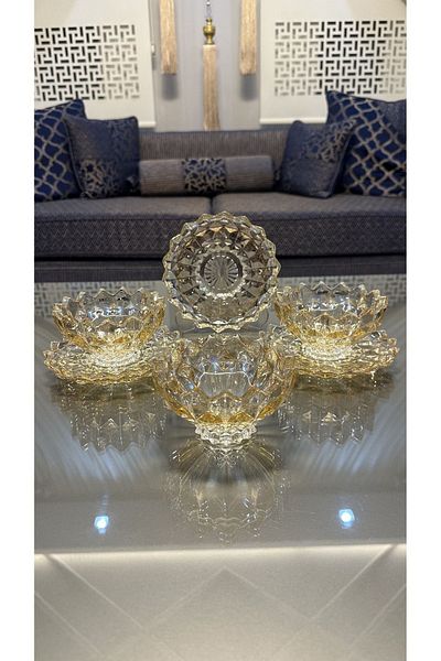 ALMARANDİ 12 Piece Gold Snack Bowl Set for 6 People