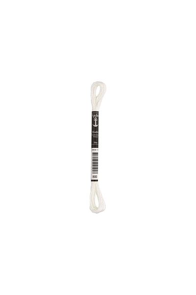 Anchor White Marlitt Hand Embroidery Thread - 10m, 800