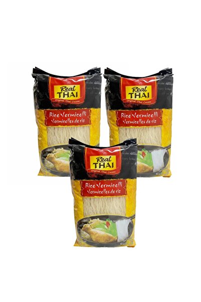 Real Thai Pirinç Şehriyesi Rice Vermicelli 375 gr X3 Adet