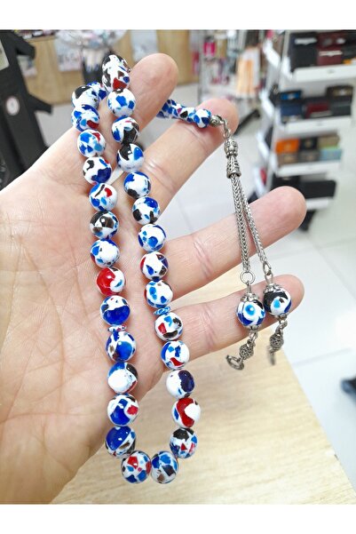 Zaradise Accessories Ροζάριο με σπορ μοτίβο σε κεχριμπαρένια σκόνη