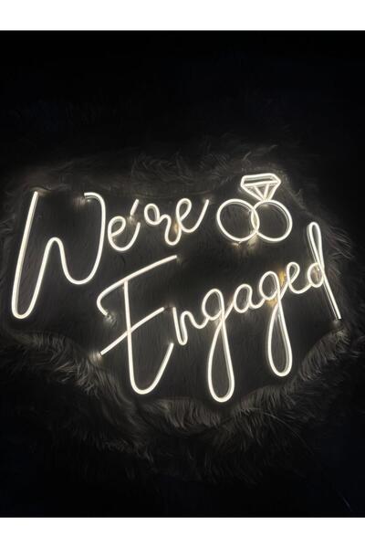 dekoraven We are engaged nişan Neon led duvar dekoru(60x40cm)