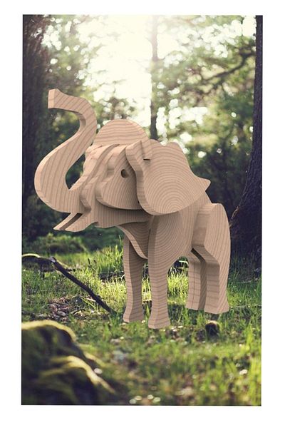 Uçandaire Wooden 3d Jigsaw Puzzle 19 Piece Baby Elephant