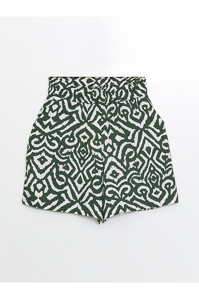 LC Waikiki LCWAIKIKI Classic Patterned Women's Shorts - Elastic Waist