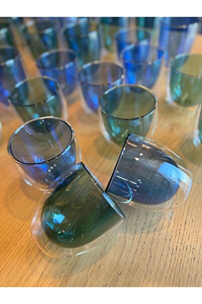 ester Homedecor Colorful Small Glass with Double Walls