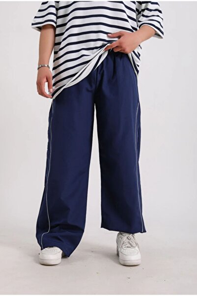 BİQ & TAQ BUTİK Φούτερ με ρυθμιζόμενη λωρίδα Premium Navy Blue με λεπτομέρεια αλεξίπτωτου