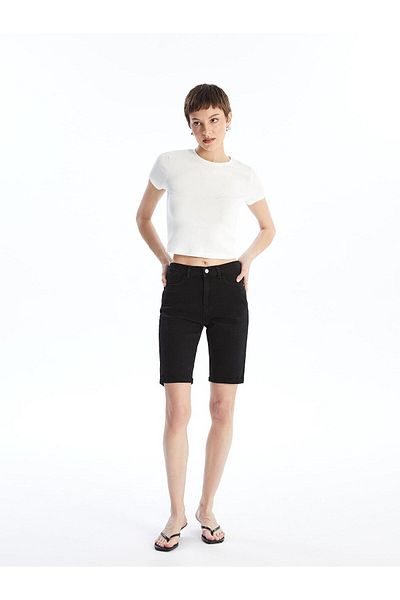 LC Waikiki Γυναικείο τζιν σορτς LCW Bermuda Fit