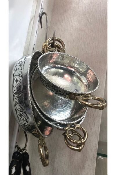 ester Homedecor مقلاة نحاسية مكونة من 4 قطع - مجموعة مطرزة