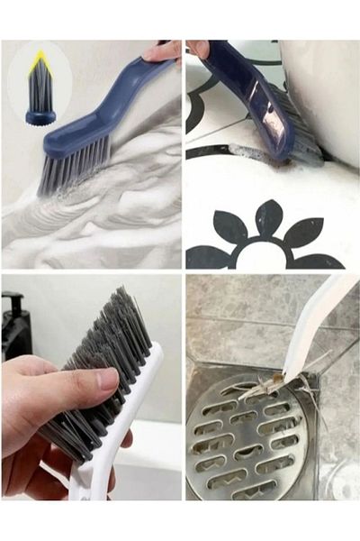 evinizin vitrini Multifunctional Joint Floor Tile Bathroom Kitchen Cleaning Brush Tweezers Tongs General Cleaning