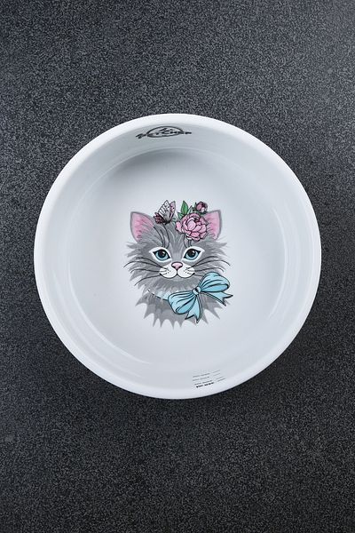 Petchef Porcelain Cat Food Bowl 12 Cm Pebble