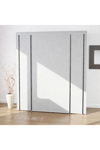 HOLTECH Lüks Çelik Bez Dolap Kumaş Gardırop Öğrenci Dolabı Yatak Odası Dolabı