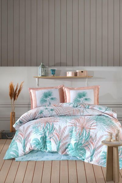 DENİZLİ ÇEYİZ 4 Seasons Quilted Duvet Cover Set - Clasy Single, Sone Mint