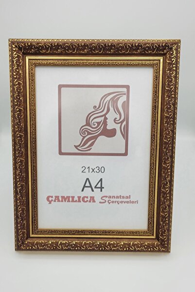 Çamlıca Sanatsal Çerçeveleri A4 21x30 Varaklı Diploma Çerçevesi