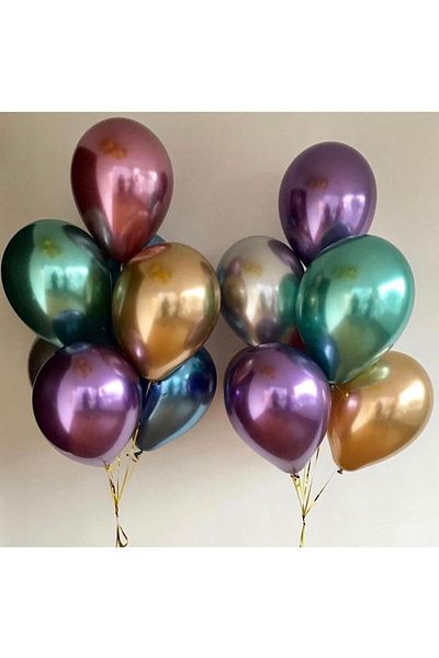HBK Metallic Mixed Balloon 100 Pieces