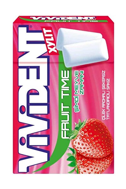 Vivident Çilek Aromalı Sakız 22,4 gr 20adet