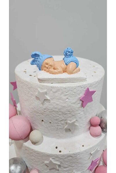 Himi Pasta Süsleri Erkek Bebek Maket Kürdanlı Cupcake Pasta Süsü Doğum Günü S...
