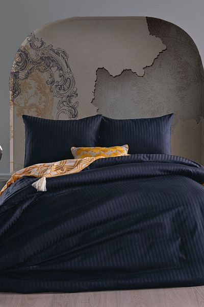 Doqu Home Σετ Παπλωματοθήκη Satin Artline Μαύρο - Διπλό