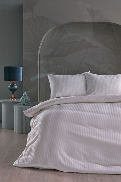Doqu Home Σετ Παπλωματοθήκη Artline Satin - Διπλό King Size, Λευκό