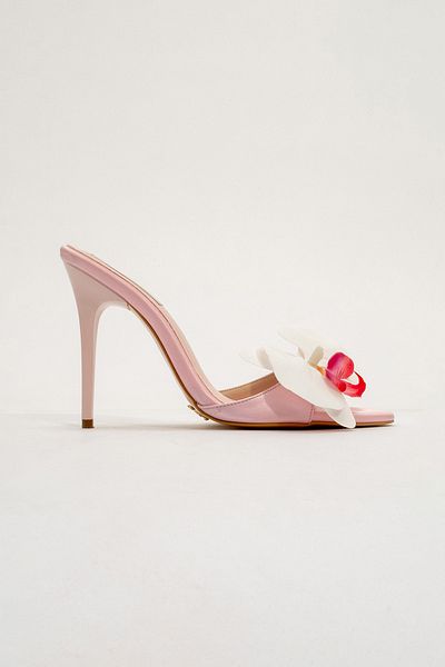 AYAKKABI PRENSİ Lily Pu Satin - Flower Detailed